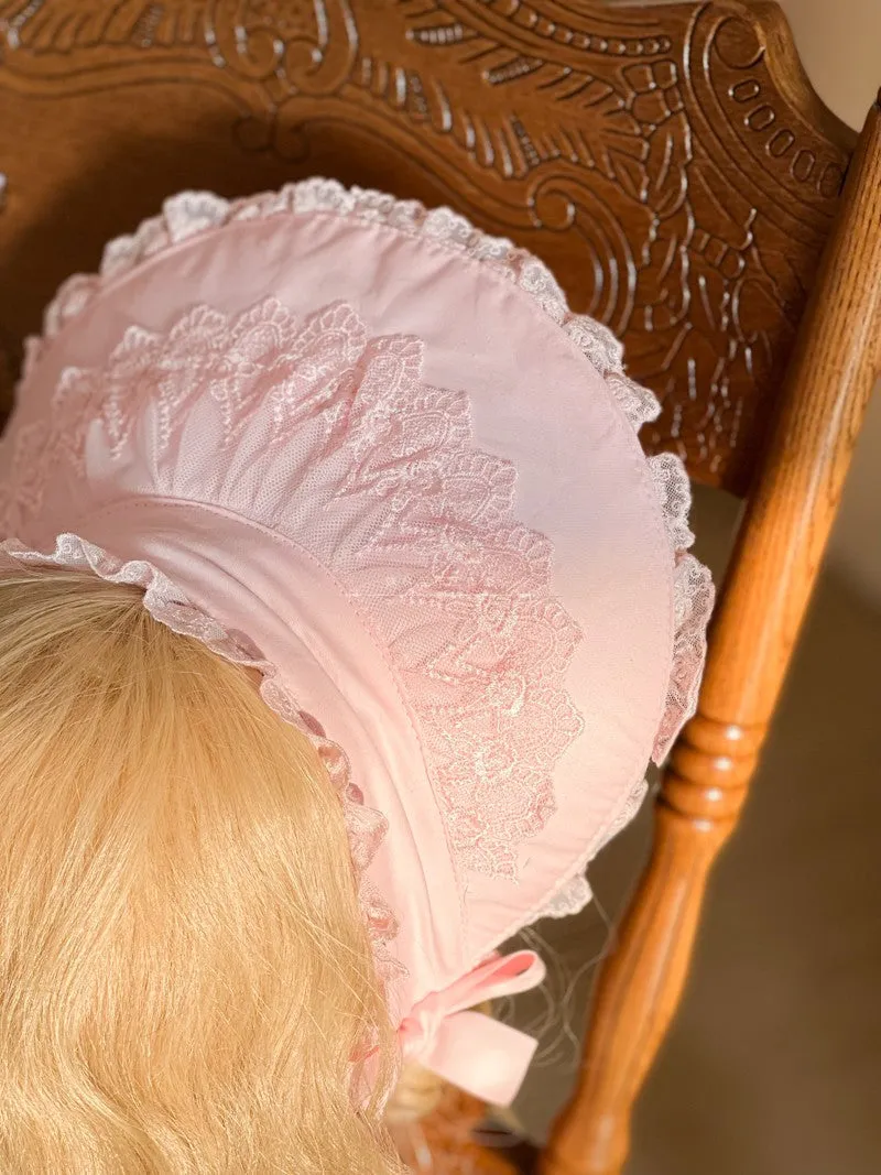 Pink Lace Bonnet