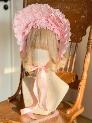 Pink Lace Bonnet
