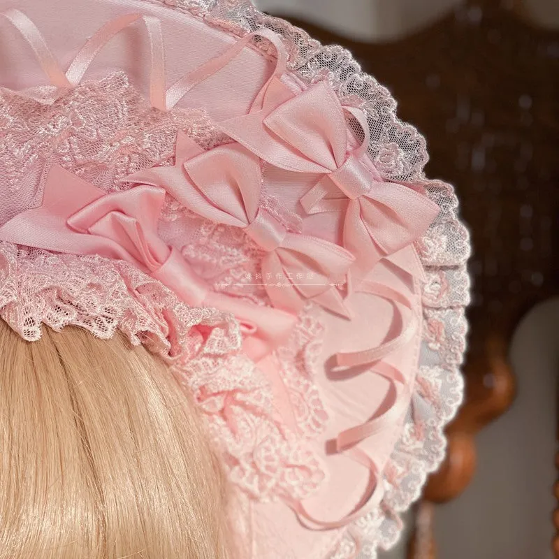 Pink Lace Bonnet