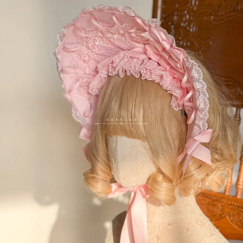 Pink Lace Bonnet