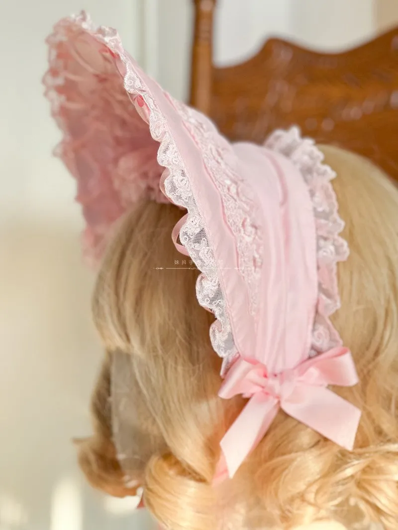 Pink Lace Bonnet
