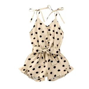 Polka Dot Straps Toddler Romper