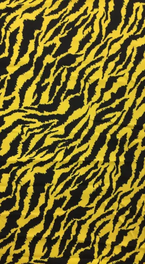 POLY HEAVY DTY YOGA STRETCHED KNIT WITH ZEBRA PRINT<br><h6>2-NEON YELLOW/BLACK<br>329HPRT-ZEBRA</h6>