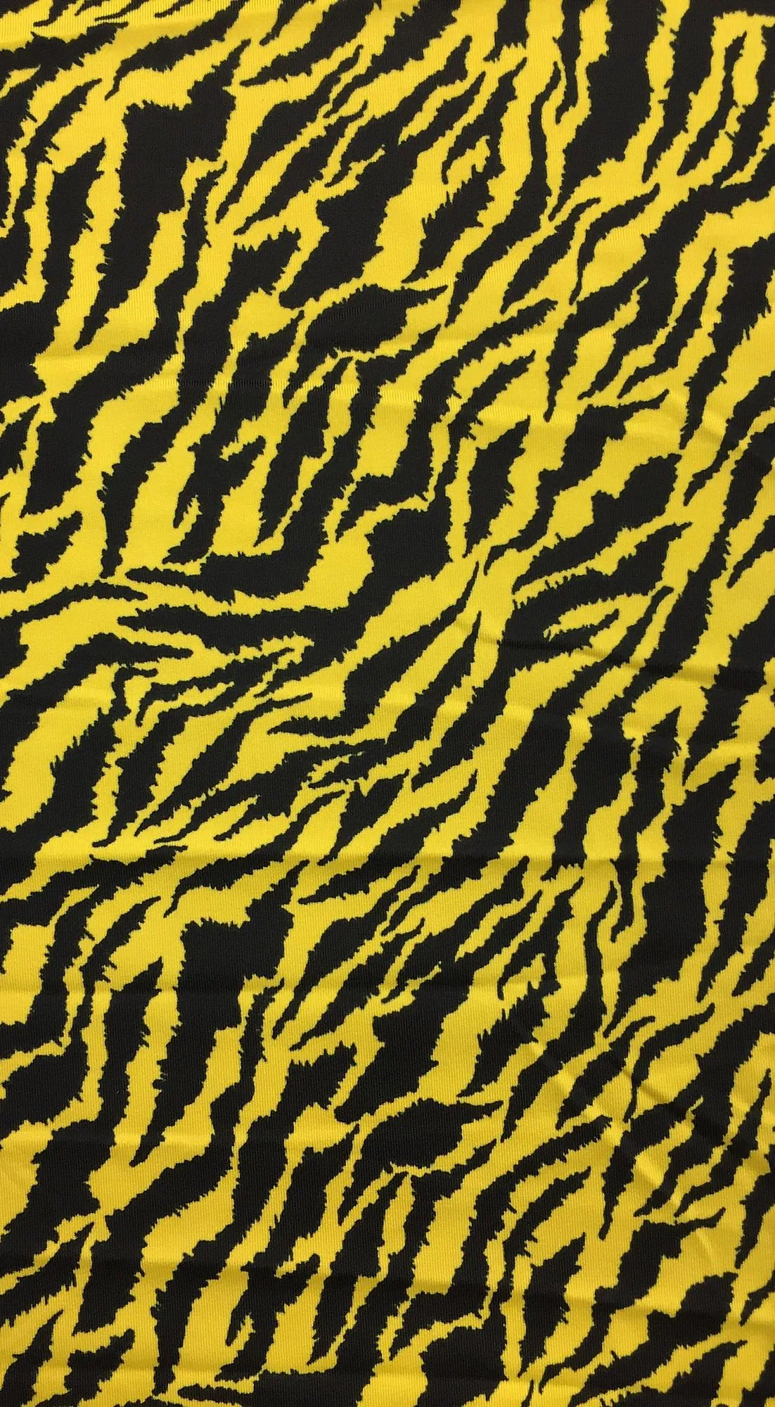 POLY HEAVY DTY YOGA STRETCHED KNIT WITH ZEBRA PRINT<br><h6>2-NEON YELLOW/BLACK<br>329HPRT-ZEBRA</h6>