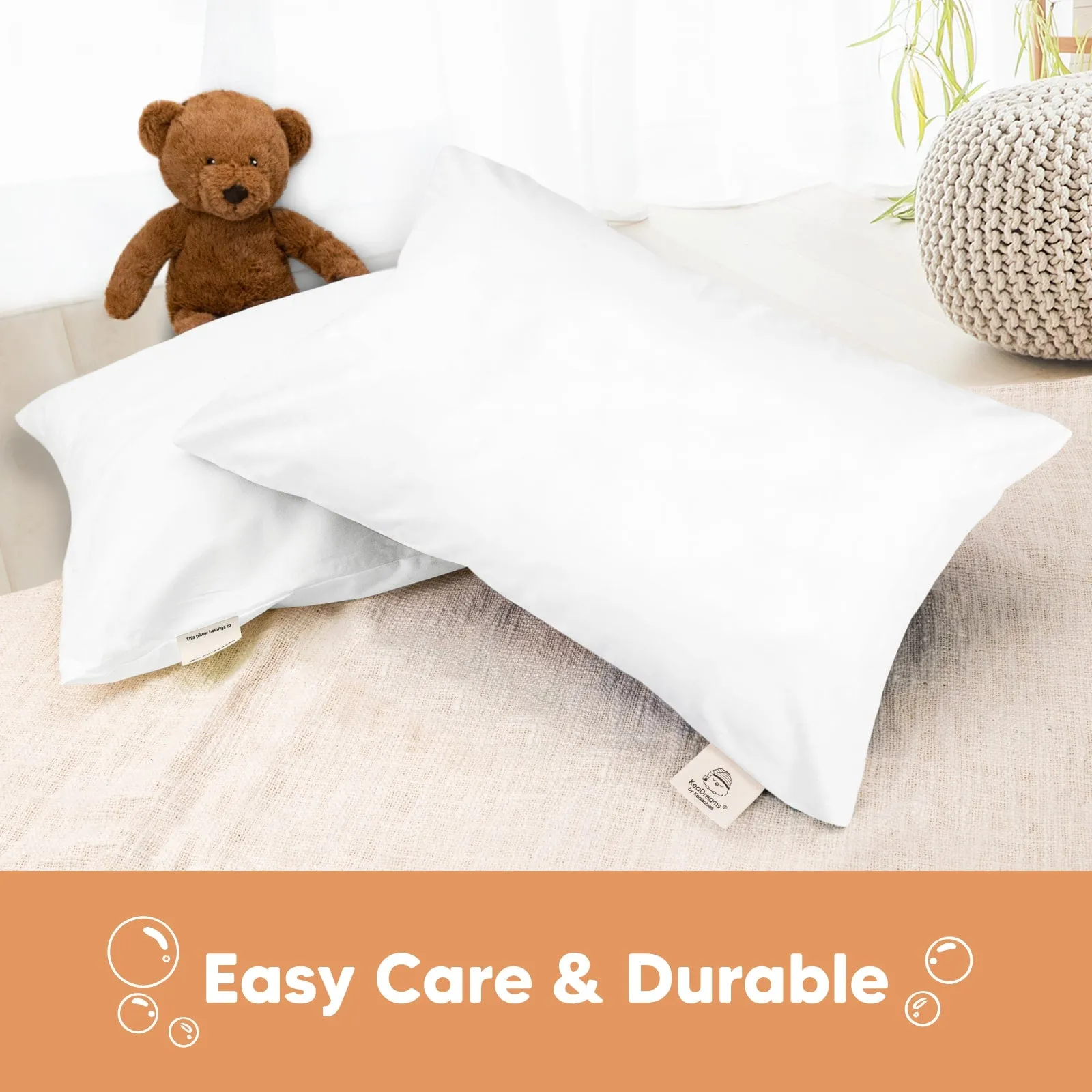 Printed Toddler Pillowcase 13X18" (Soft White)