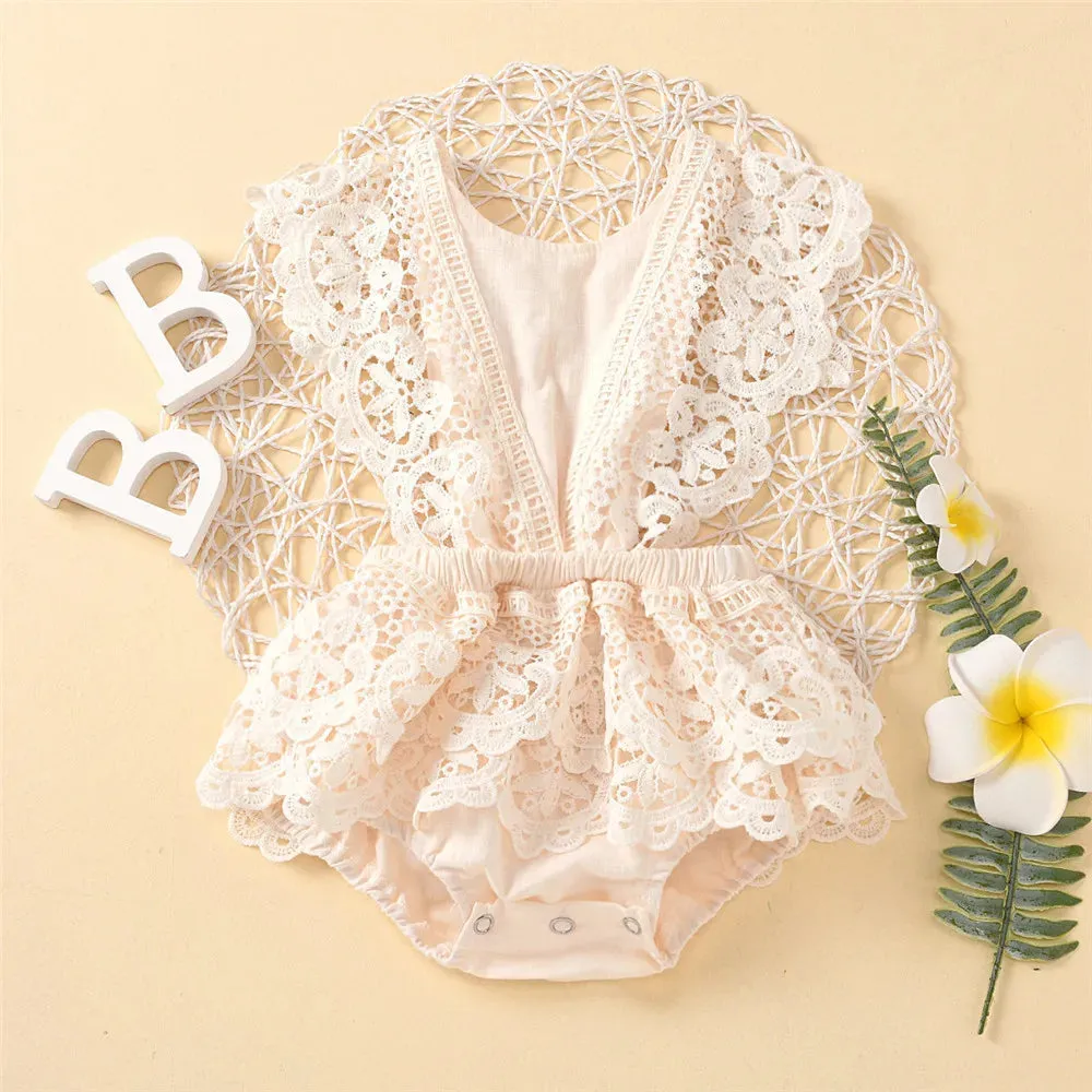 "My Sweetheart" Boho Lace Romper