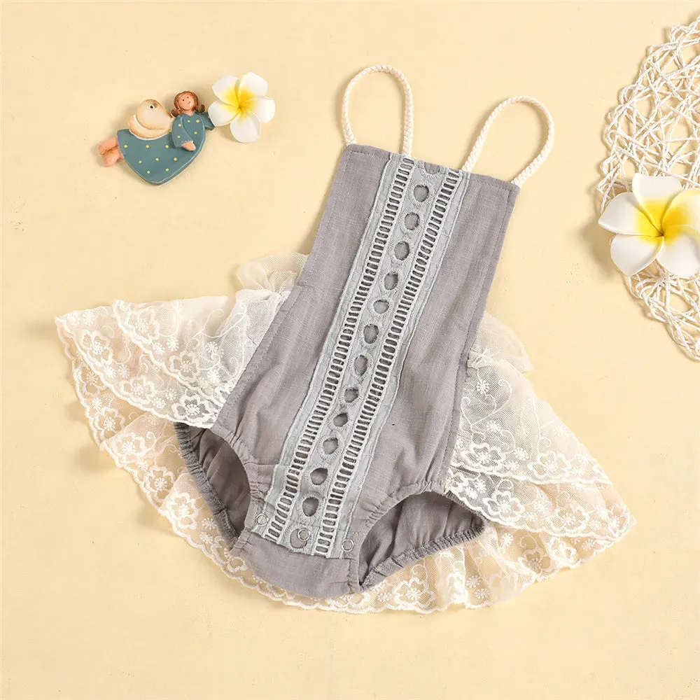 "My Sweetheart" Boho Lace Romper
