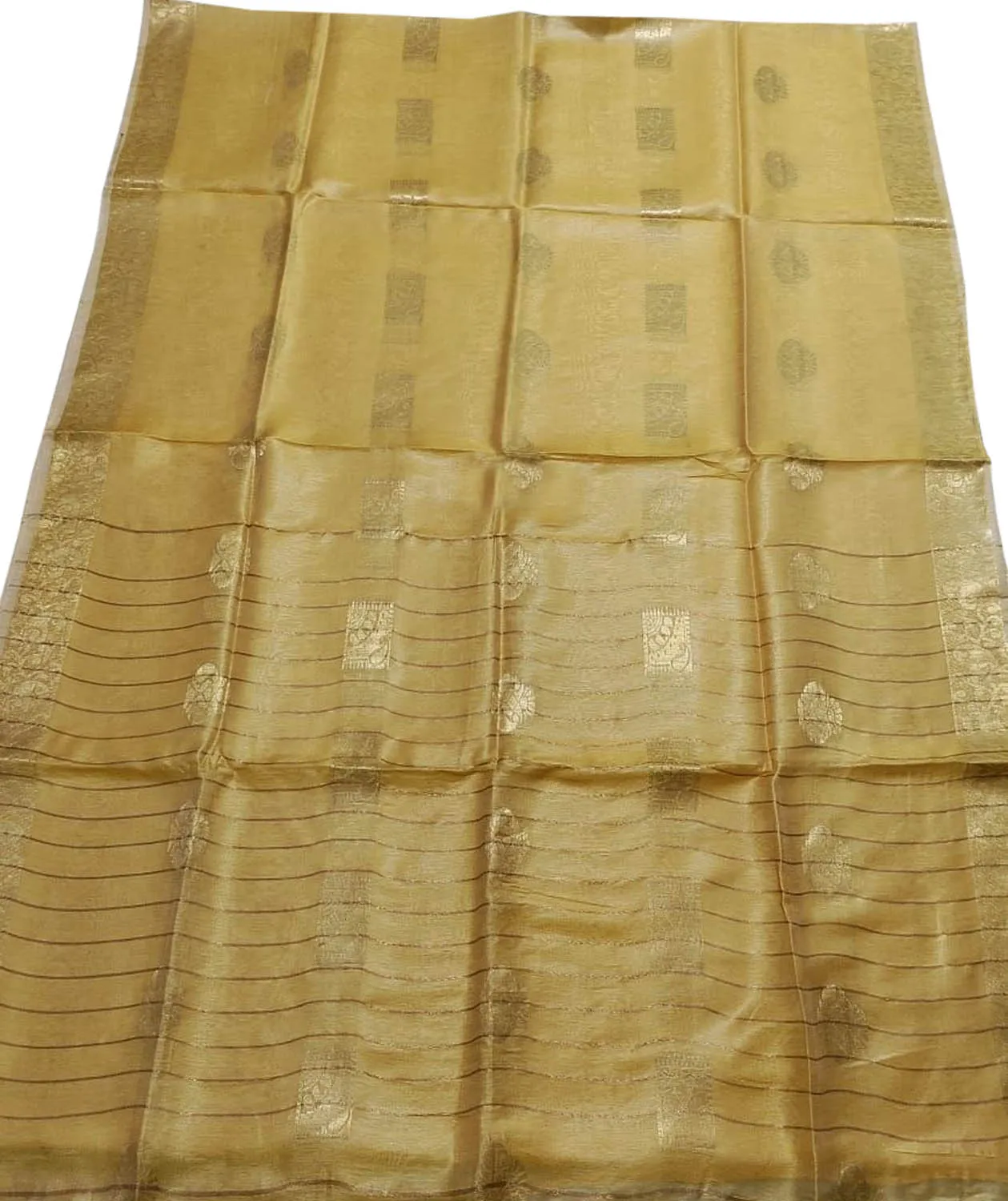 Radiant Yellow Pure Linen Silk Saree - Perfect for Any Occasion