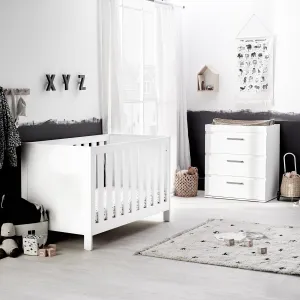 Silver Cross Finchley White 2-Piece Dresser Roomset