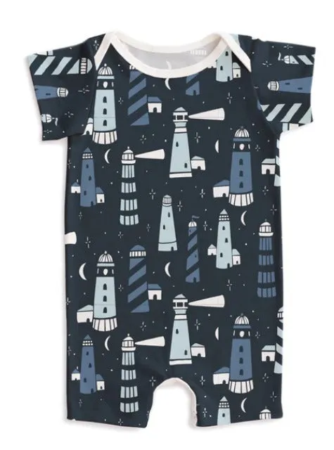 Summer Romper - Lighthouses Night Sky