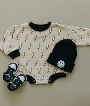 Tan Lightning Bolt Romper