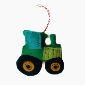 Tractor Felt Wool Ornament