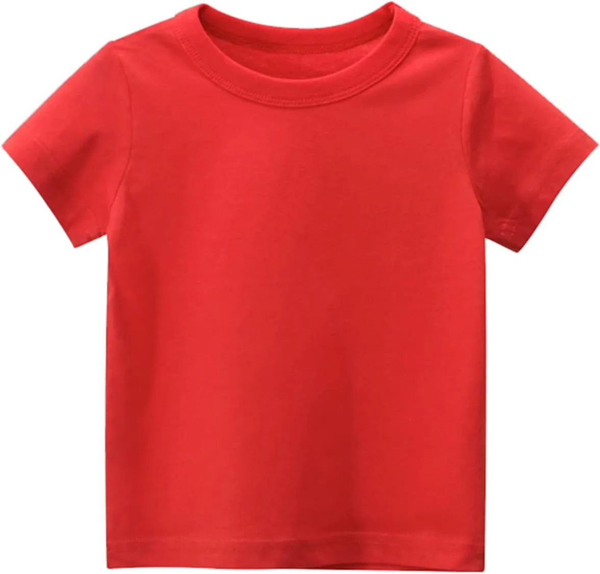 Unisex Kids Baby Short Sleeve Crewneck T-Shirts Tee Toddler Boys' Value Pack Organic Cotton Summer Top