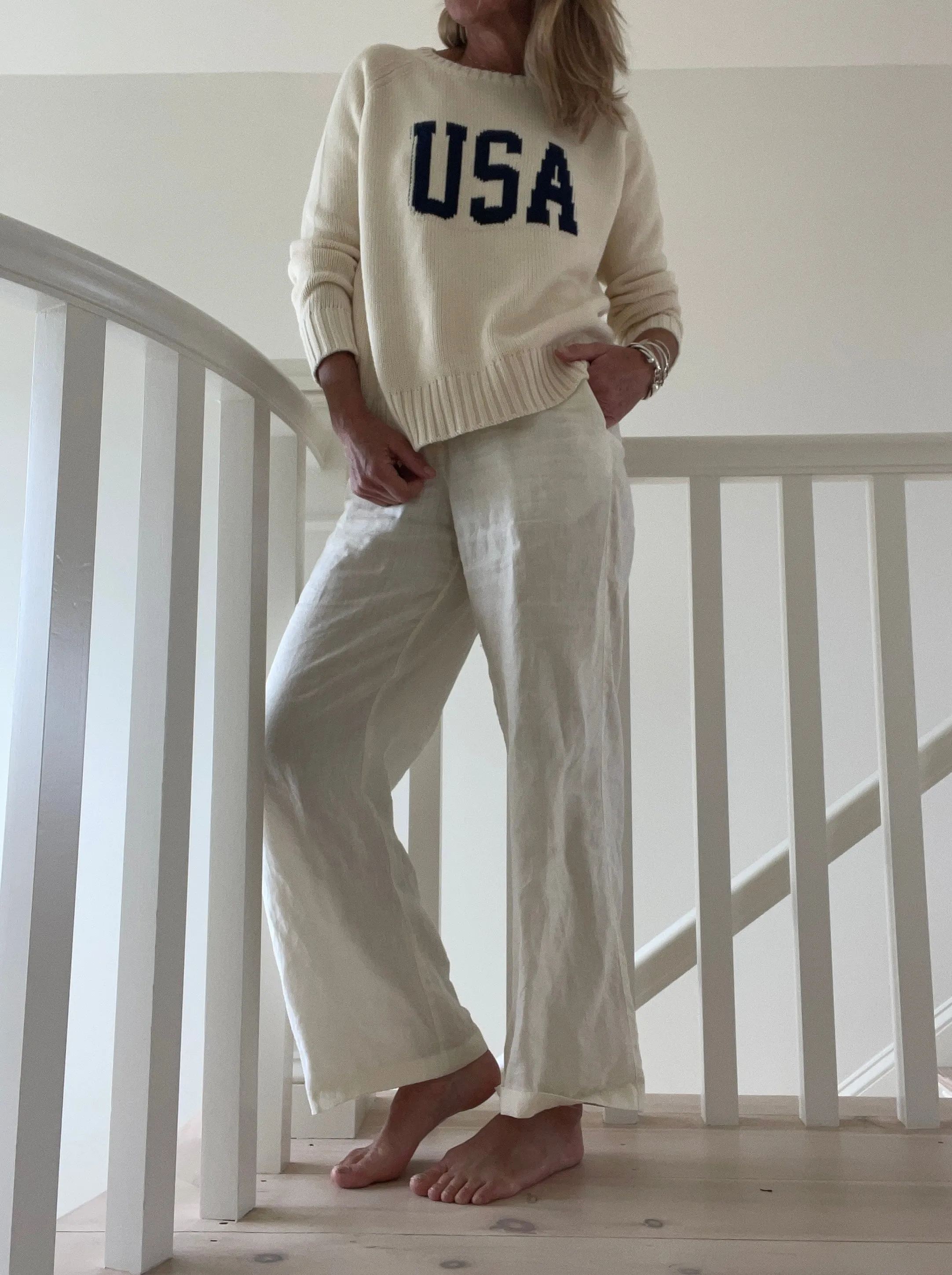 USA Campus Sweater Cream/Navy