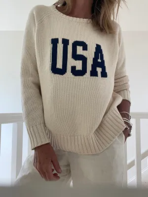 USA Campus Sweater Cream/Navy