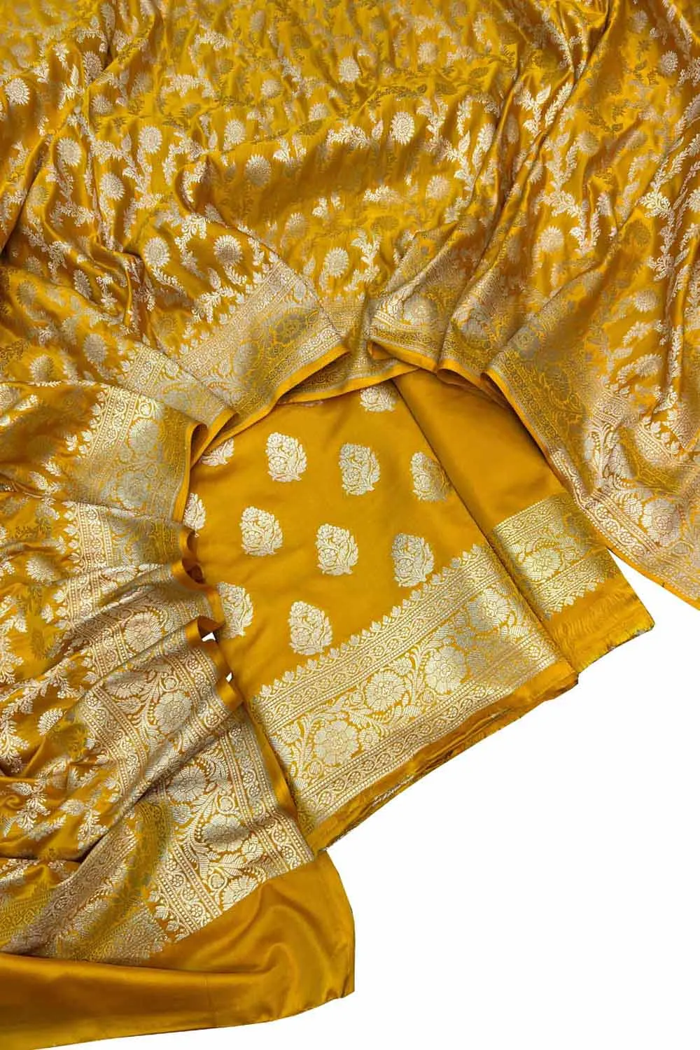 Yellow Banarasi Silk Suit Set - Elegant and Stylish